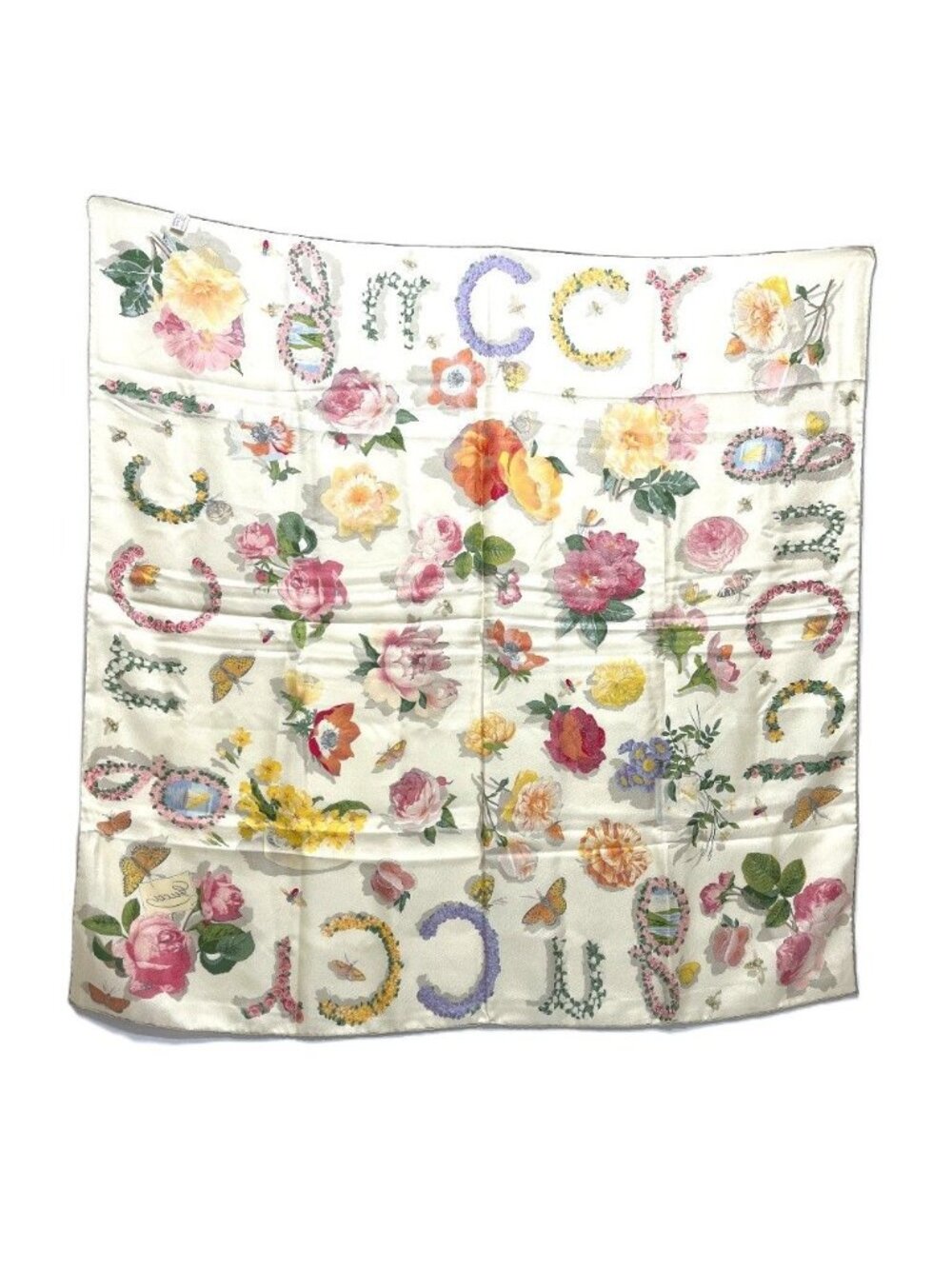 Gucci Scarf Flora Line Silk Beige - Picture 7 of 9